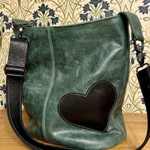 Green Leather Slouch Bag