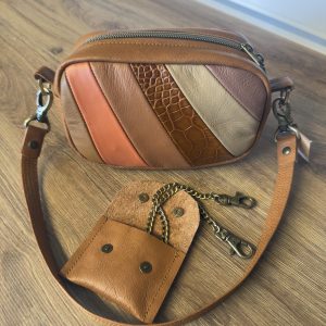 Ladies Patchwork Leather Crossbody Bag